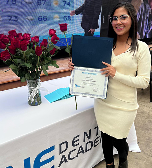 Dental assistant in dental office